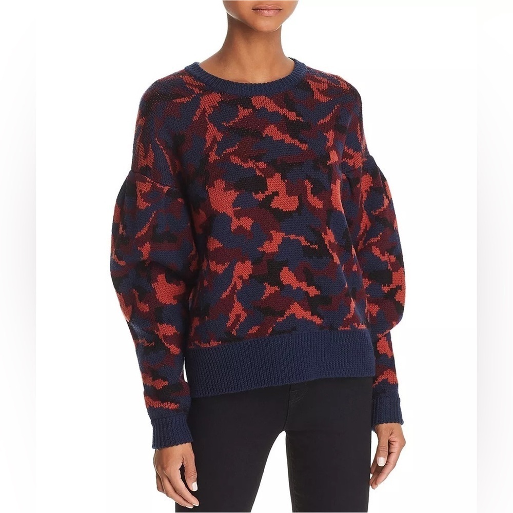 Nwt Joie Brycen Camo 100% Merino Wool Sweater Women’s Medium